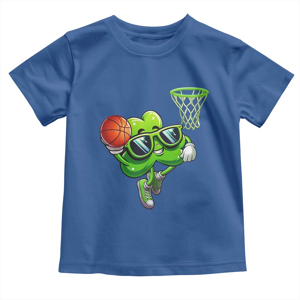 Funny St Patrick's Day Basketball Green Shamrock Toddler T Shirt