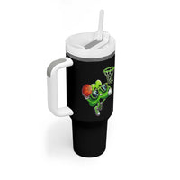 Funny St Patrick's Day Basketball Green Shamrock Tumbler With Handle