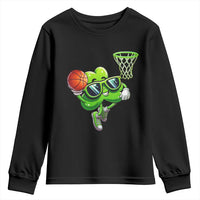 Funny St Patrick's Day Basketball Green Shamrock Youth Sweatshirt