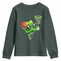 Funny St Patrick's Day Basketball Green Shamrock Youth Sweatshirt