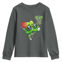 Funny St Patrick's Day Basketball Green Shamrock Youth Sweatshirt