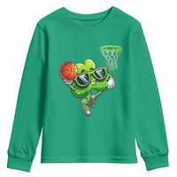 Funny St Patrick's Day Basketball Green Shamrock Youth Sweatshirt