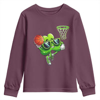 Funny St Patrick's Day Basketball Green Shamrock Youth Sweatshirt