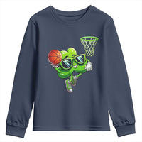 Funny St Patrick's Day Basketball Green Shamrock Youth Sweatshirt
