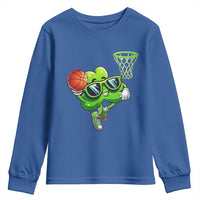 Funny St Patrick's Day Basketball Green Shamrock Youth Sweatshirt
