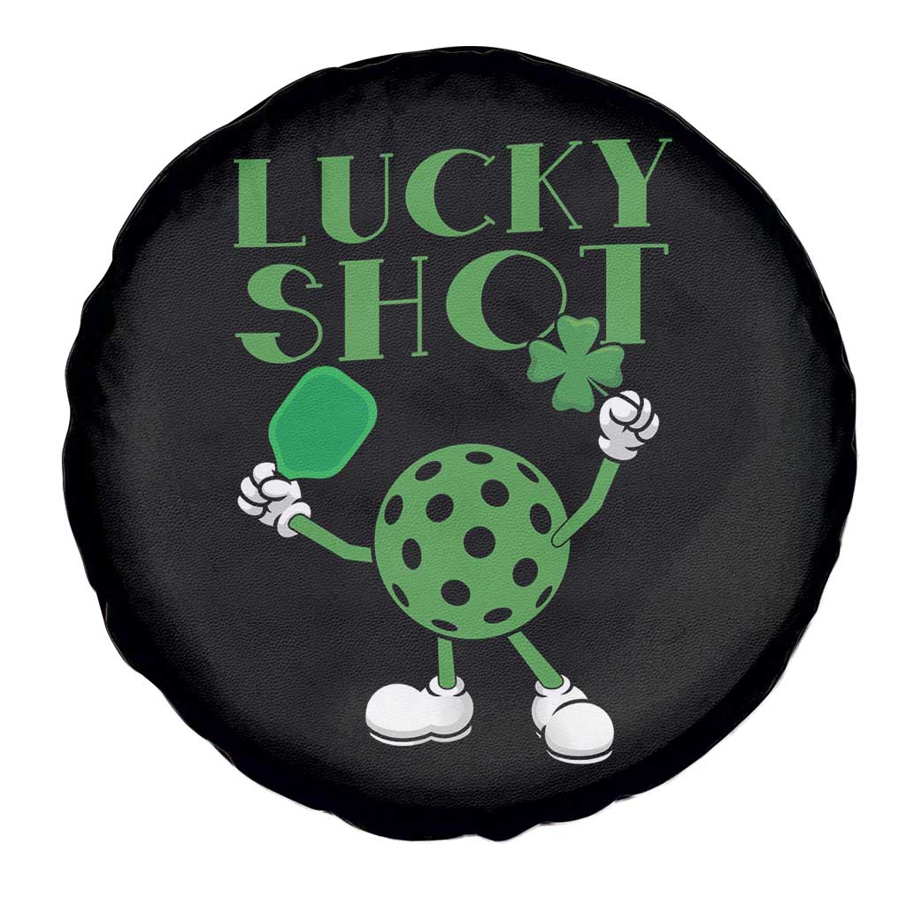 Funny St Patrick's Day Pickleball Lucky Shot Spare Tire Cover