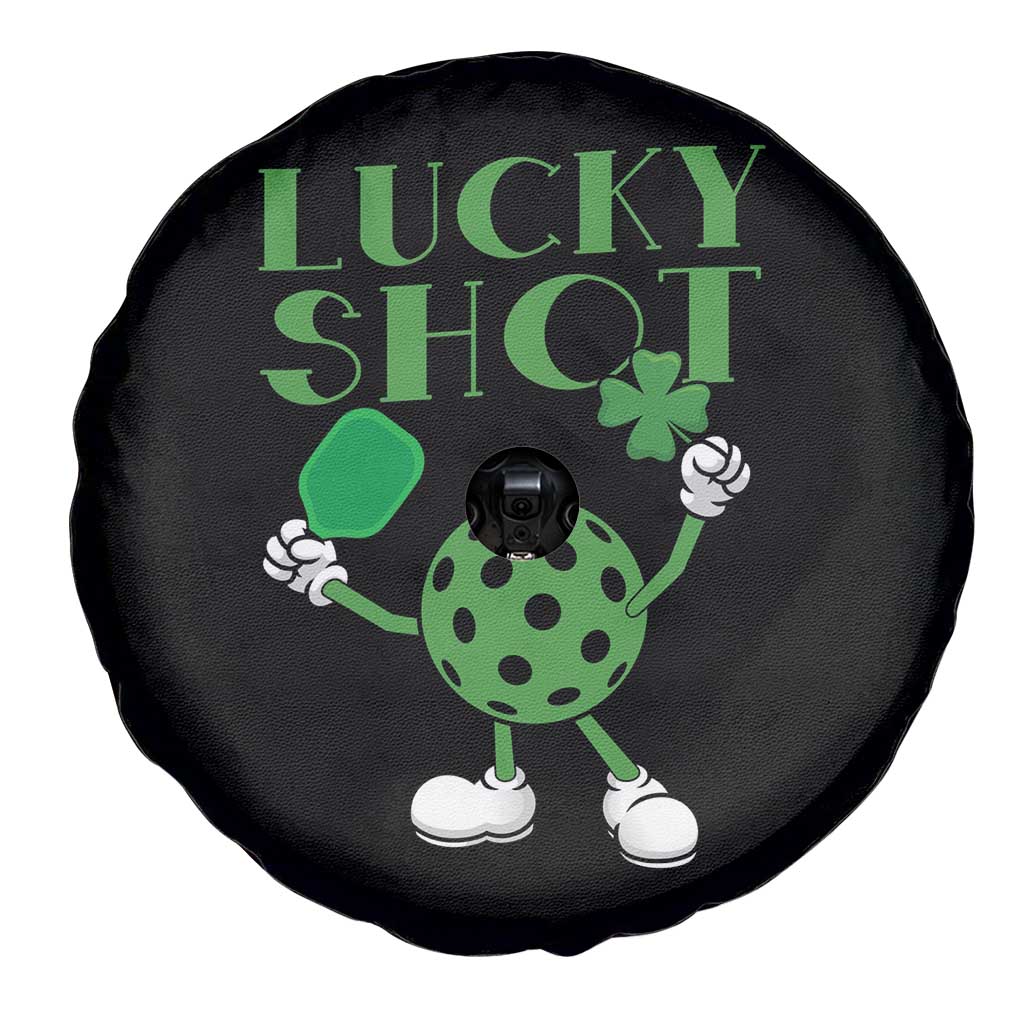Funny St Patrick's Day Pickleball Lucky Shot Spare Tire Cover