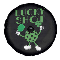 Funny St Patrick's Day Pickleball Lucky Shot Spare Tire Cover
