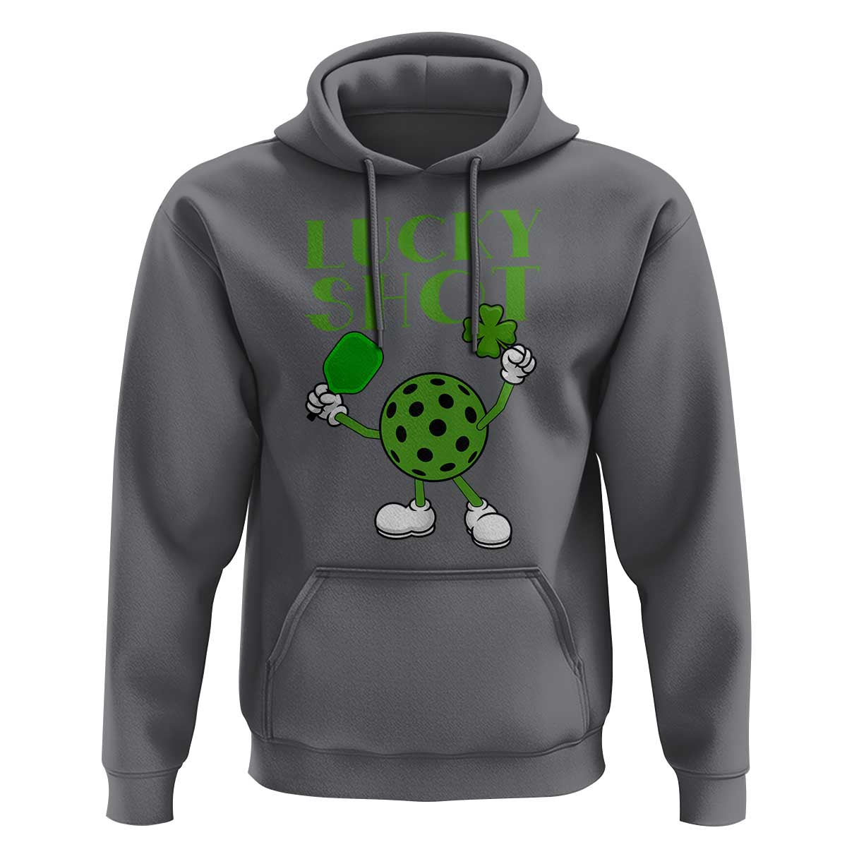Funny St Patrick's Day Pickleball Lucky Shot Hoodie