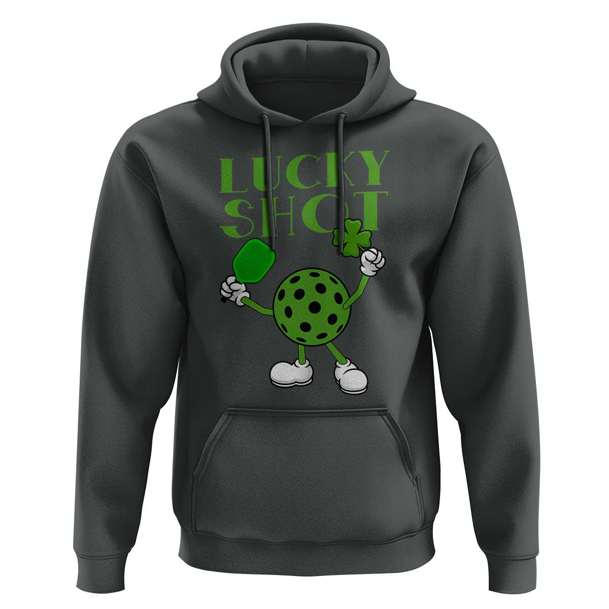 Funny St Patrick's Day Pickleball Lucky Shot Hoodie