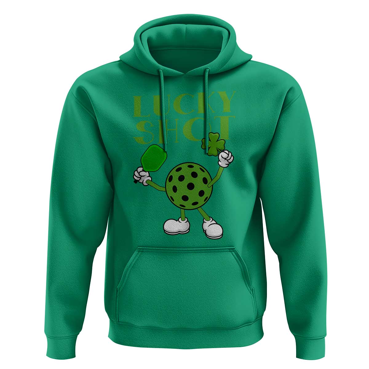 Funny St Patrick's Day Pickleball Lucky Shot Hoodie