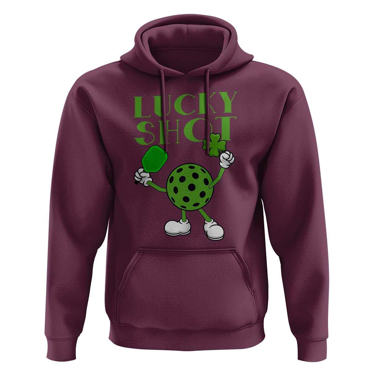Funny St Patrick's Day Pickleball Lucky Shot Hoodie