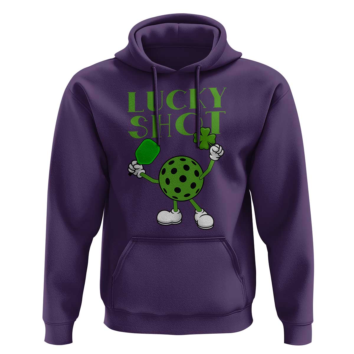 Funny St Patrick's Day Pickleball Lucky Shot Hoodie