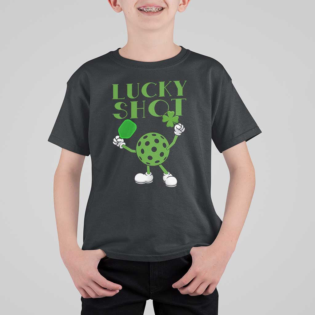 Funny St Patrick's Day Pickleball Lucky Shot T Shirt For Kid
