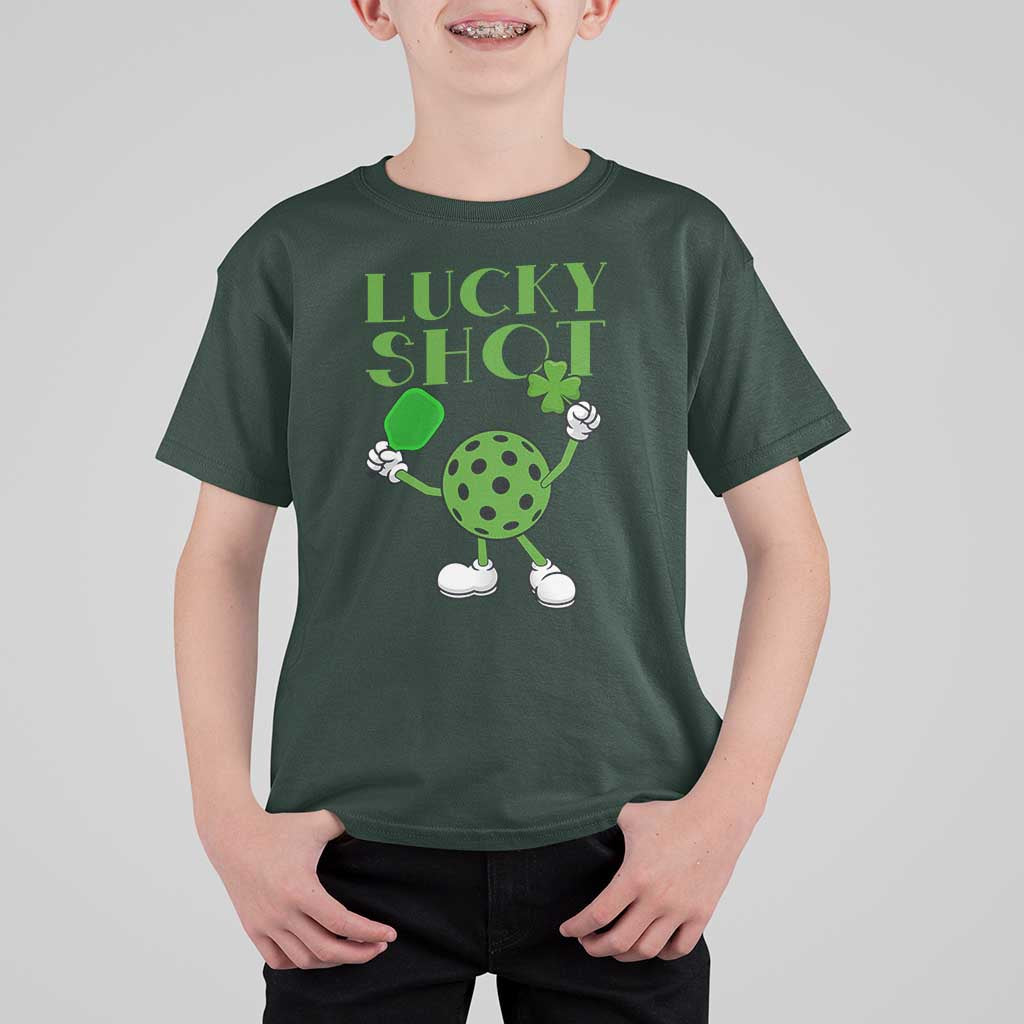 Funny St Patrick's Day Pickleball Lucky Shot T Shirt For Kid