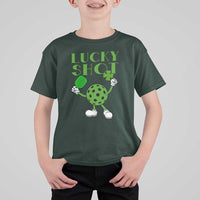 Funny St Patrick's Day Pickleball Lucky Shot T Shirt For Kid