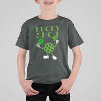 Funny St Patrick's Day Pickleball Lucky Shot T Shirt For Kid