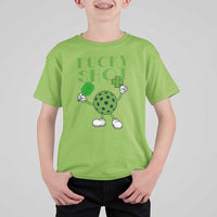 Funny St Patrick's Day Pickleball Lucky Shot T Shirt For Kid