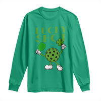 Funny St Patrick's Day Pickleball Lucky Shot Long Sleeve Shirt