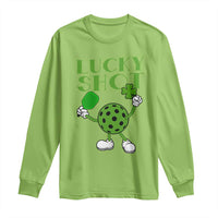 Funny St Patrick's Day Pickleball Lucky Shot Long Sleeve Shirt