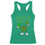 Funny St Patrick's Day Pickleball Lucky Shot Racerback Tank Top