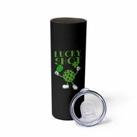 Funny St Patrick's Day Pickleball Lucky Shot Skinny Tumbler
