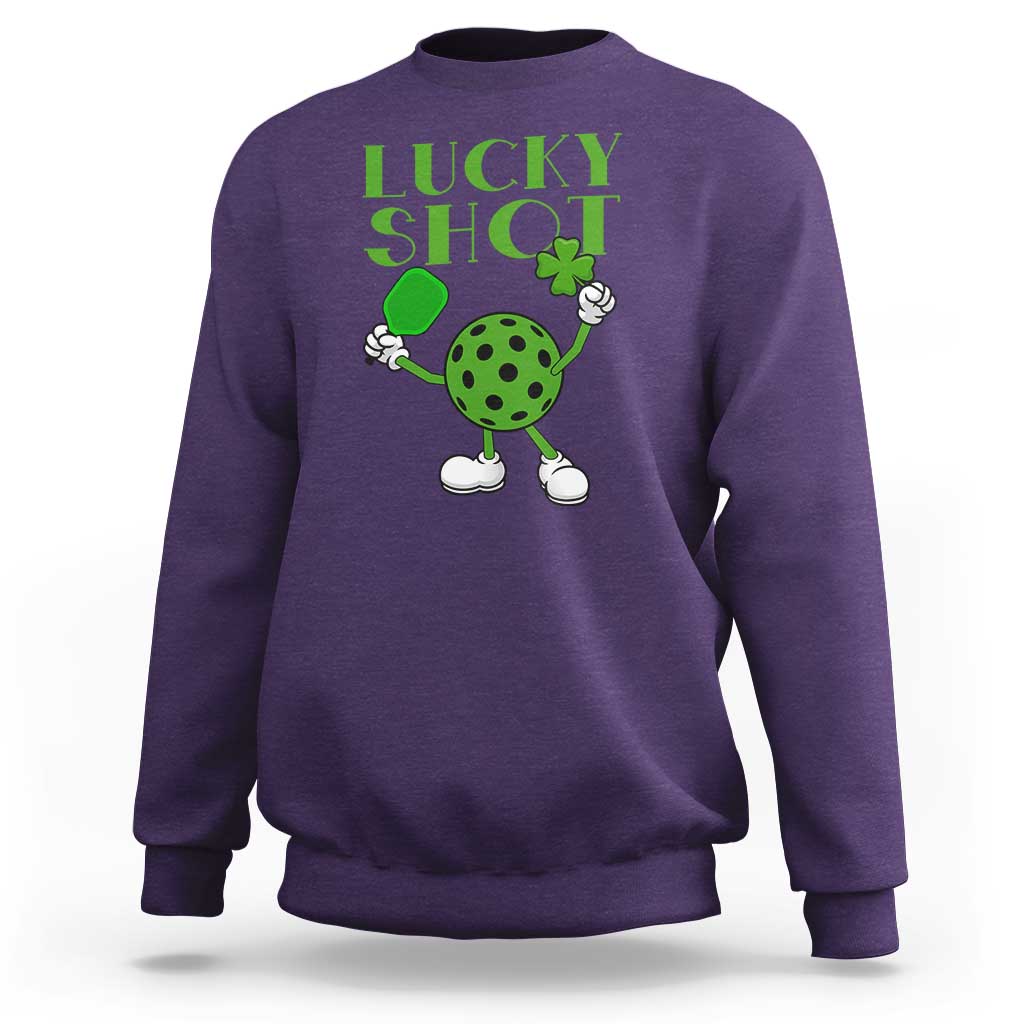 Funny St Patrick's Day Pickleball Lucky Shot Sweatshirt