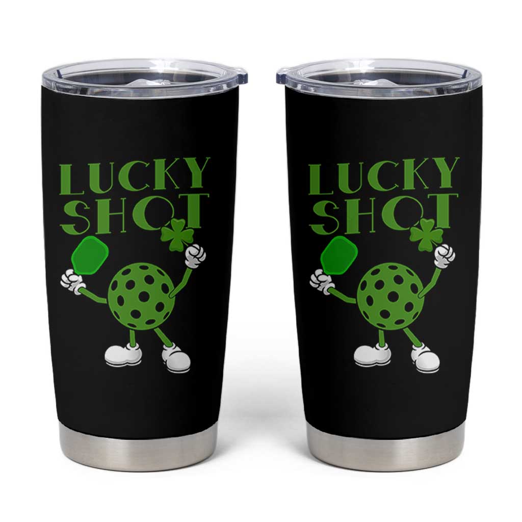 Funny St Patrick's Day Pickleball Lucky Shot Tumbler Cup
