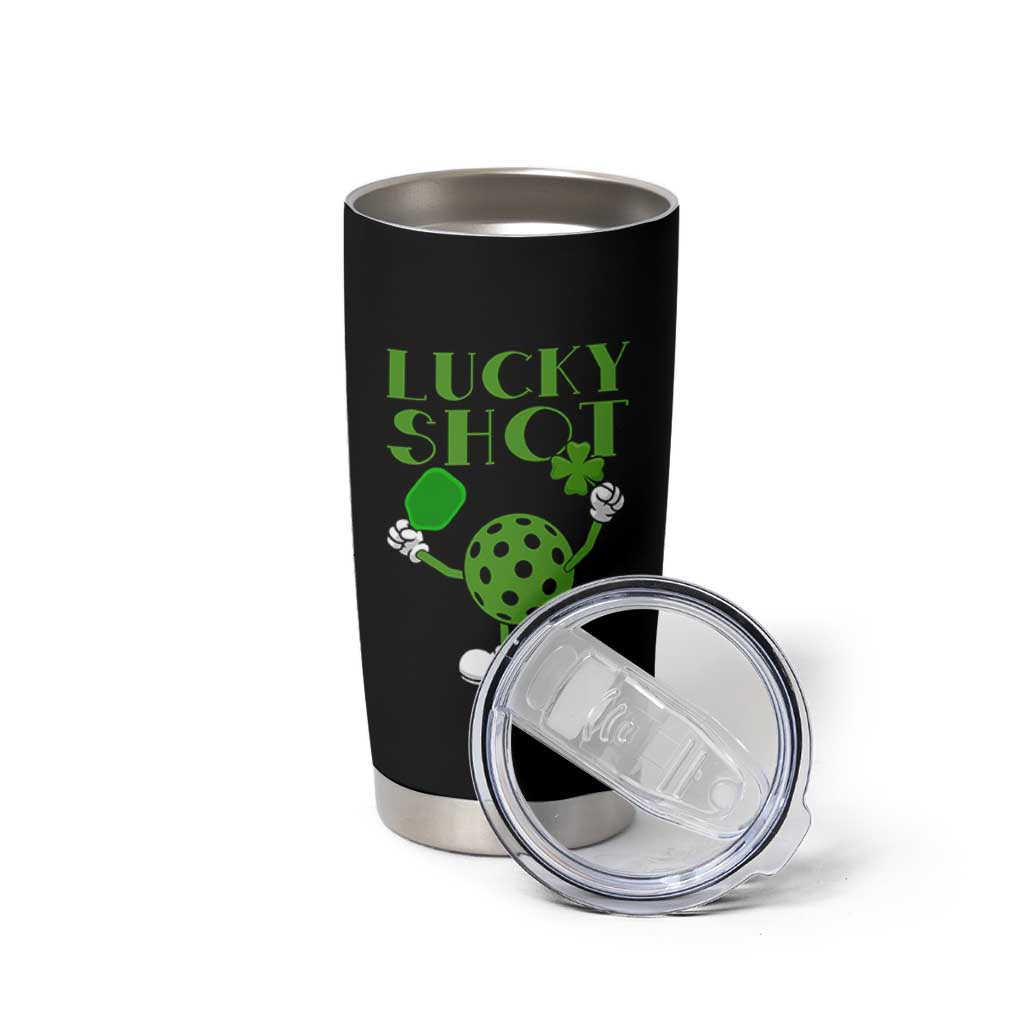 Funny St Patrick's Day Pickleball Lucky Shot Tumbler Cup