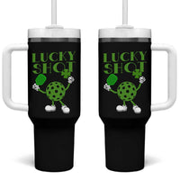 Funny St Patrick's Day Pickleball Lucky Shot Tumbler With Handle
