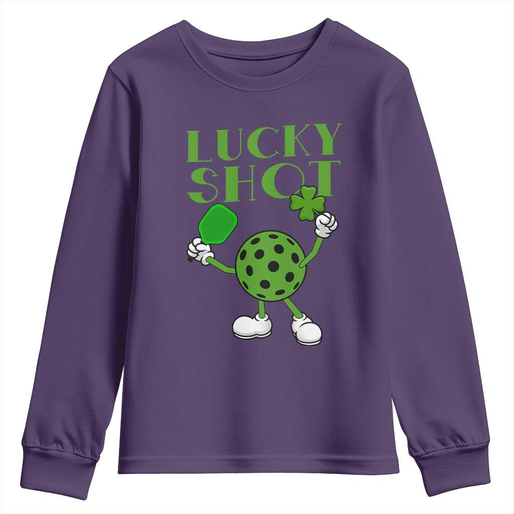 Funny St Patrick's Day Pickleball Lucky Shot Youth Sweatshirt