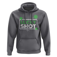 Funny St Patrick's Day Pickleball Hoodie Lucky Shot Shamrock
