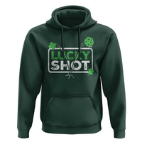 Funny St Patrick's Day Pickleball Hoodie Lucky Shot Shamrock