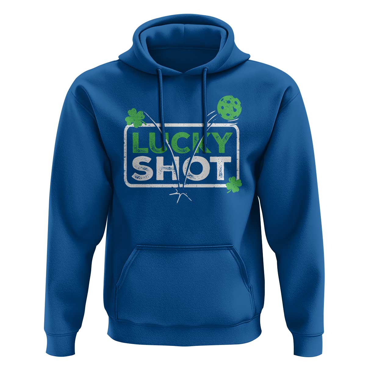 Funny St Patrick's Day Pickleball Hoodie Lucky Shot Shamrock