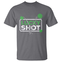 Funny St Patrick's Day Pickleball T Shirt Lucky Shot Shamrock