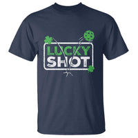 Funny St Patrick's Day Pickleball T Shirt Lucky Shot Shamrock