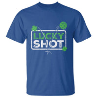 Funny St Patrick's Day Pickleball T Shirt Lucky Shot Shamrock