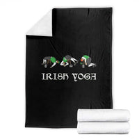 Funny St Patricks Day Beer Drinking Throw Blanket Irish Yoga Leprechaun Beer Mug