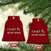 Funny St Patricks Day Beer Drinking Ceramic Ornament Irish Yoga Leprechaun Beer Mug
