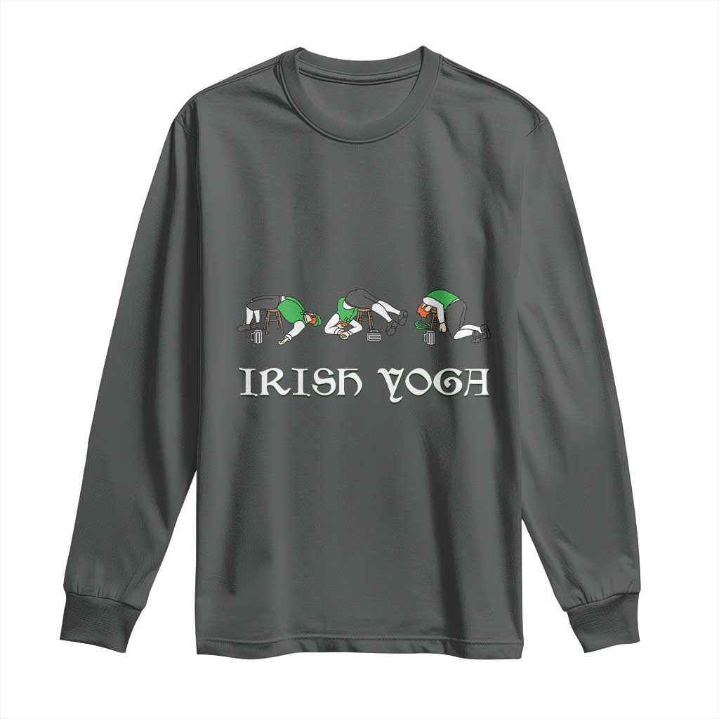 Funny St Patricks Day Beer Drinking Long Sleeve Shirt Irish Yoga Leprechaun Beer Mug