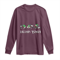 Funny St Patricks Day Beer Drinking Long Sleeve Shirt Irish Yoga Leprechaun Beer Mug