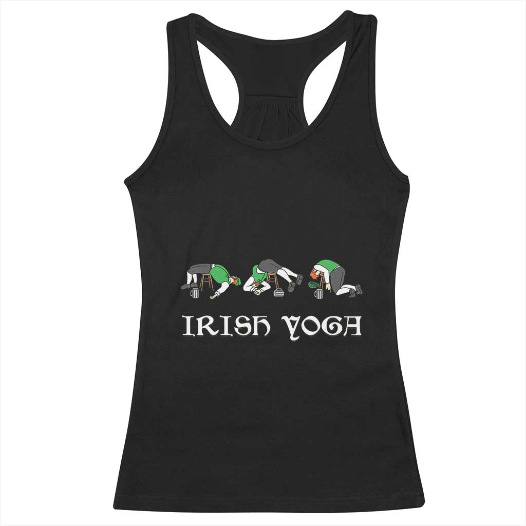 Funny St Patricks Day Beer Drinking Racerback Tank Top Irish Yoga Leprechaun Beer Mug