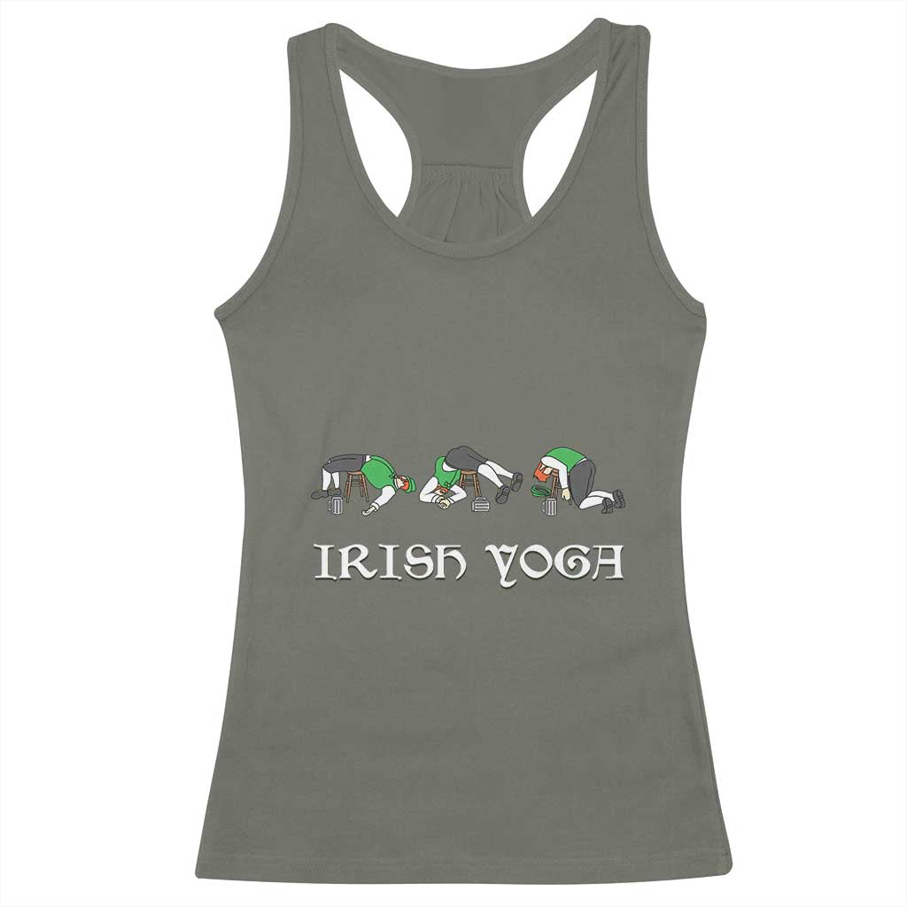 Funny St Patricks Day Beer Drinking Racerback Tank Top Irish Yoga Leprechaun Beer Mug