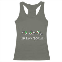 Funny St Patricks Day Beer Drinking Racerback Tank Top Irish Yoga Leprechaun Beer Mug