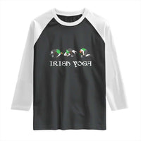 Funny St Patricks Day Beer Drinking Raglan Shirt Irish Yoga Leprechaun Beer Mug