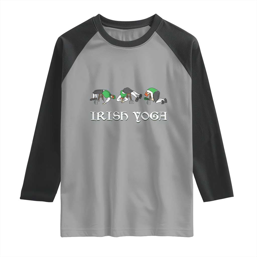 Funny St Patricks Day Beer Drinking Raglan Shirt Irish Yoga Leprechaun Beer Mug