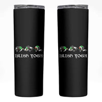 Funny St Patricks Day Beer Drinking Skinny Tumbler Irish Yoga Leprechaun Beer Mug