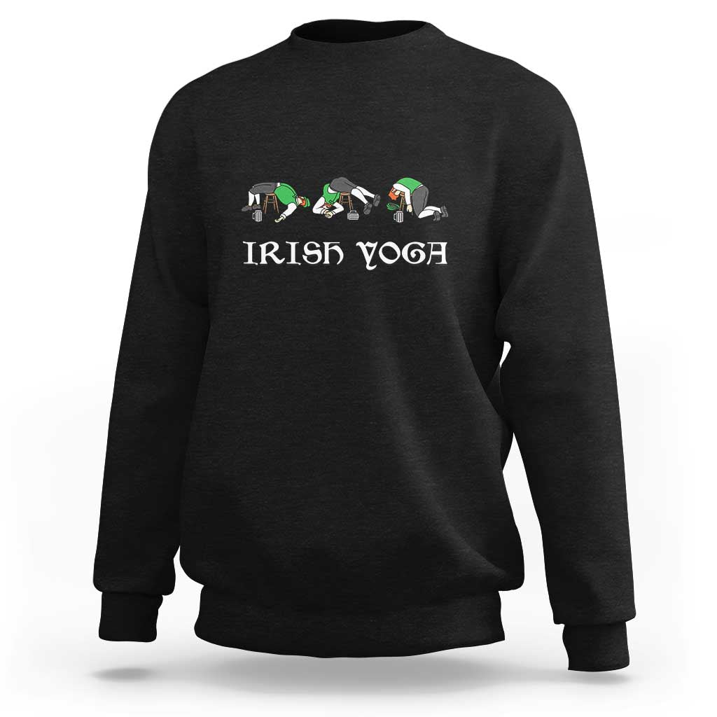 Funny St Patricks Day Beer Drinking Sweatshirt Irish Yoga Leprechaun Beer Mug