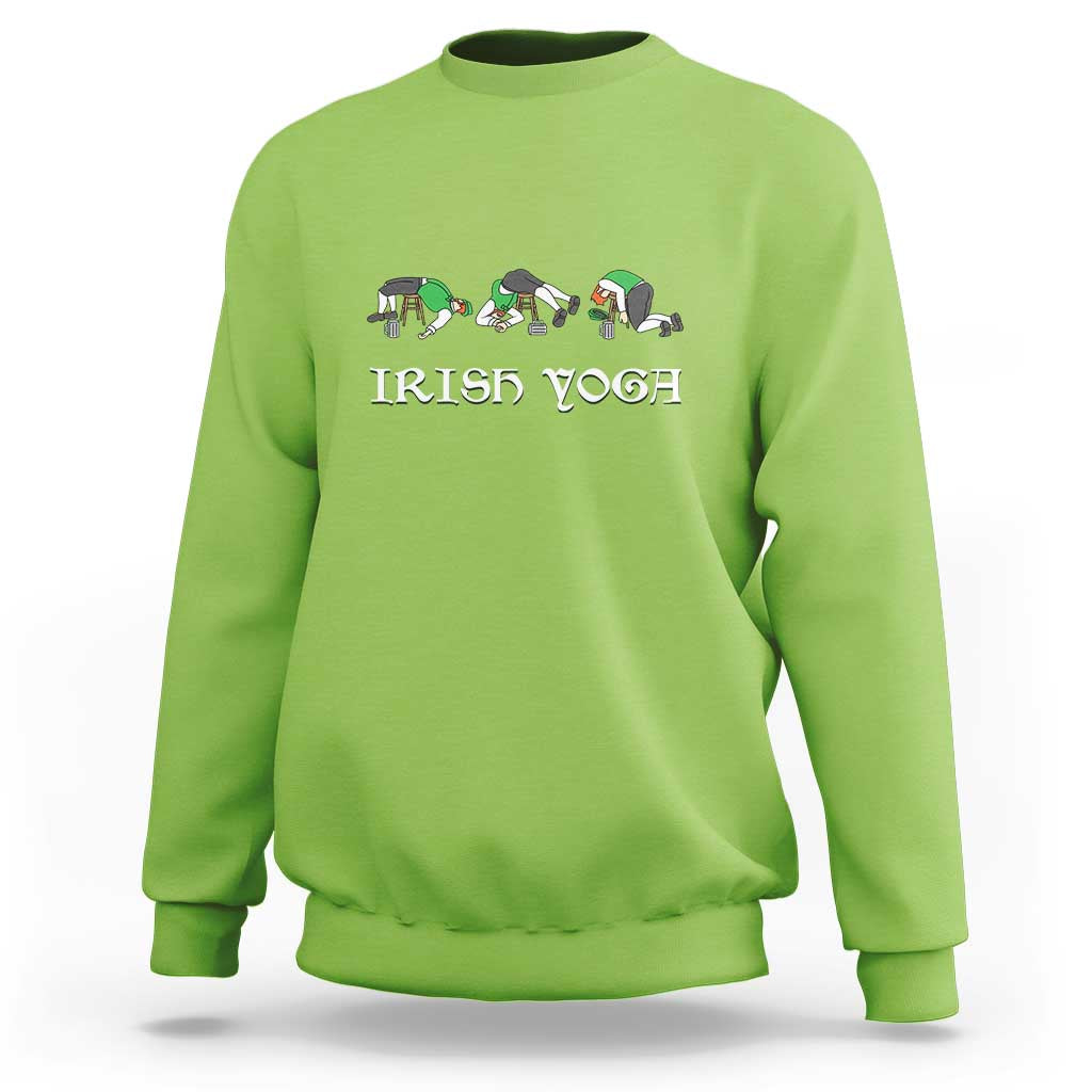 Funny St Patricks Day Beer Drinking Sweatshirt Irish Yoga Leprechaun Beer Mug