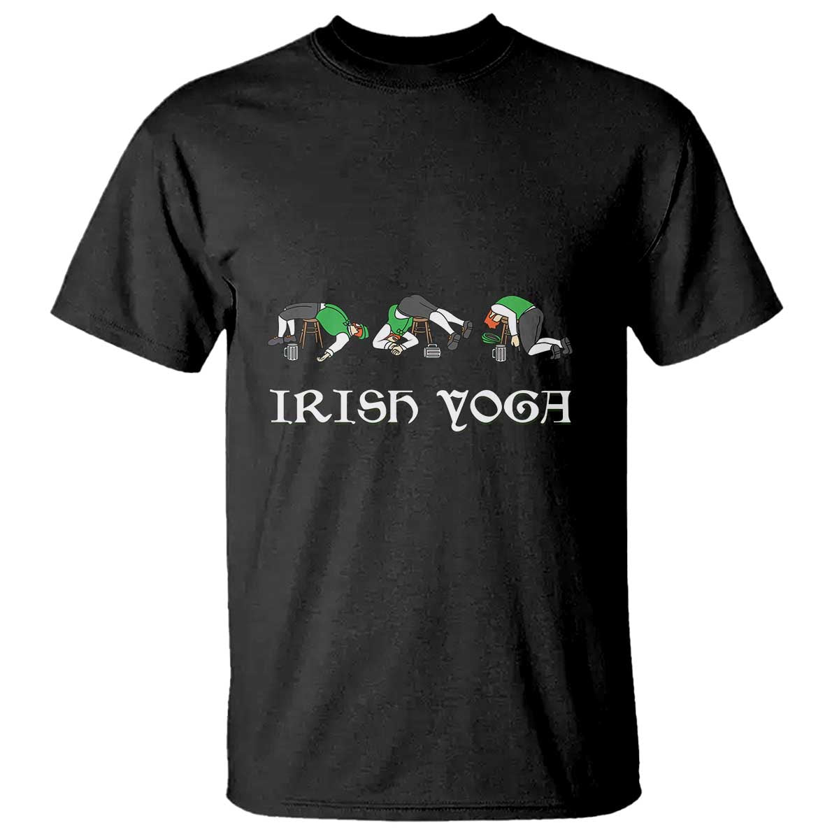 Funny St Patricks Day Beer Drinking T Shirt Irish Yoga Leprechaun Beer Mug